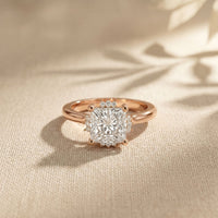2.10 Ct Princess Cut Moissanite Refined Solitaire Ring for Women
