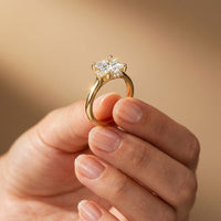 2.10 Ct Princess Cut Moissanite Refined Solitaire Ring for Women