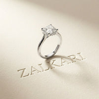 2.10 Ct Princess Cut Moissanite Refined Solitaire Ring for Women