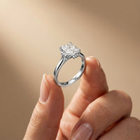 2.10 Ct Radiant Cut Moissanite Solitaire Engagement Ring White