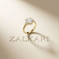 2.10 Ct Round Cut Moissanite Classic Solitaire Ring Gold
