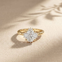 2.10 Ct Round Cut Moissanite Classic Solitaire Ring Gold