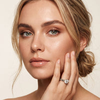 1.00 Ct Round Cut Vintage Filigree Moissanite Ring White