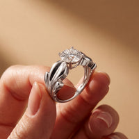 1.50 Ct Round Cut Solitaire Moissanite Ring White