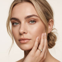 0.30 Ct Round Cut Moissanite Twist Accent Solitaire Ring for Women Gold