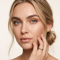 0.40 Ct Round Cut Moissanite Open Split Shank Solitaire Ring for Women Rose Gold