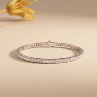 4.55 Ct Princess Cut Moissanite Tennis Bracelet for Women White