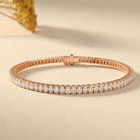 11.85 Ct Oval Cut Moissanite Oval Brilliance Tennis Bracelet for Women Rose Gold