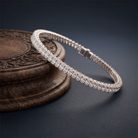 11.85 Ct Oval Cut Moissanite Oval Brilliance Tennis Bracelet for Women White