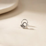 Silver Peacock Nose Pin for Women
