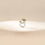 Silver Peacock Nose Pin for Women