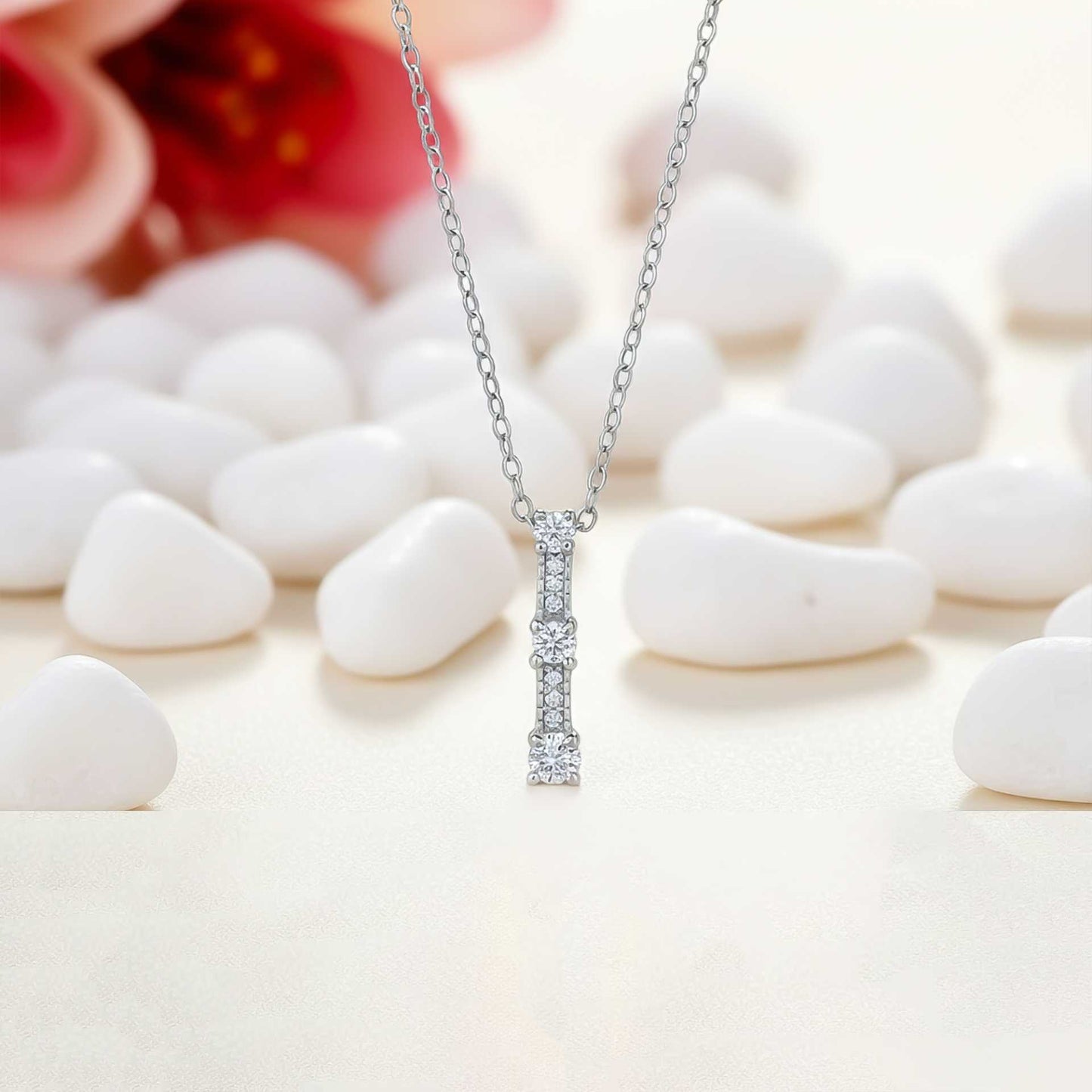 Sterling Silver CZ Aesthetic Cone Shaped Pendant Gold Vermeil (2.5 Micron) - alternate view