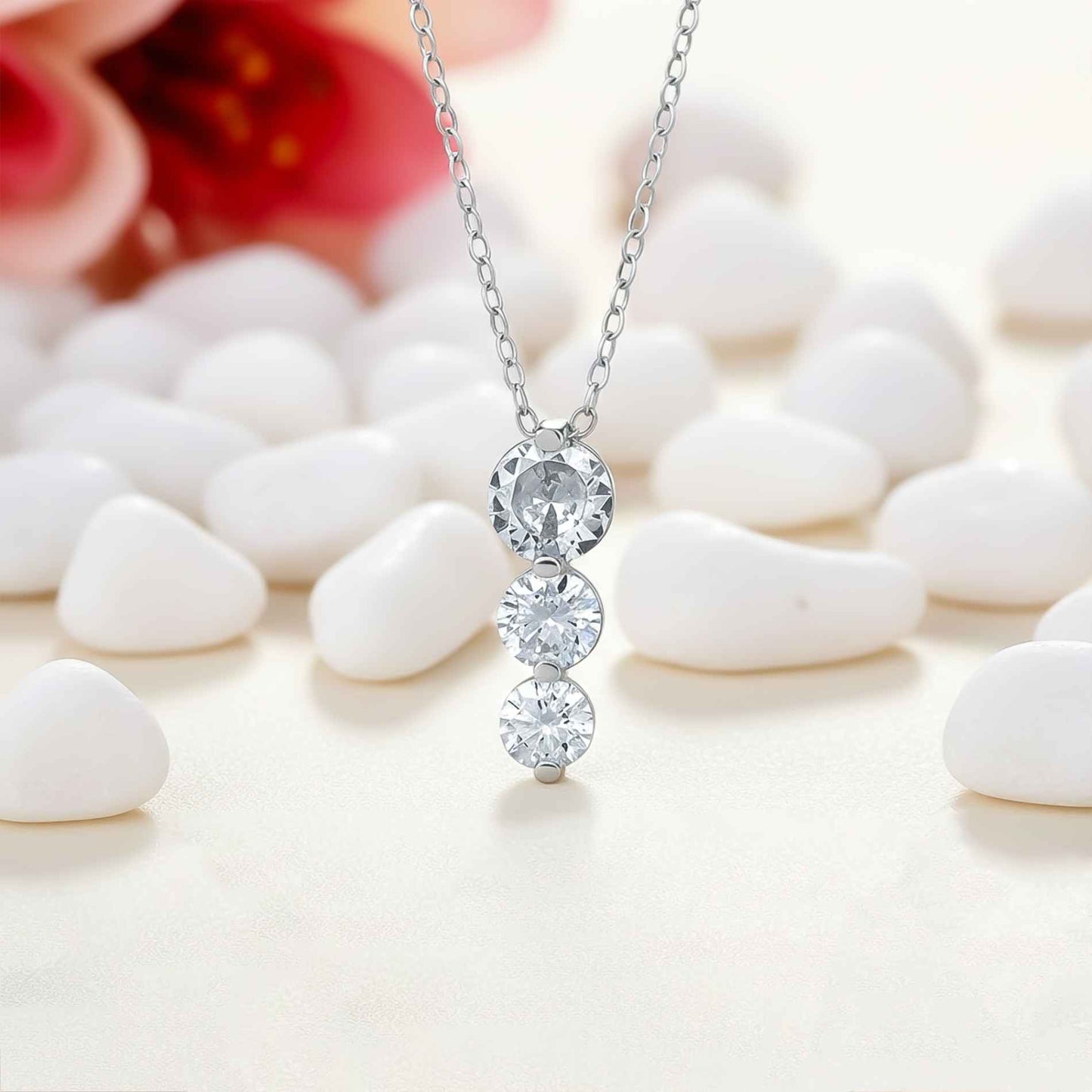 Sterling Silver Elegant Diamond Pendant Gold Vermeil (2.5 Micron) - alternate view