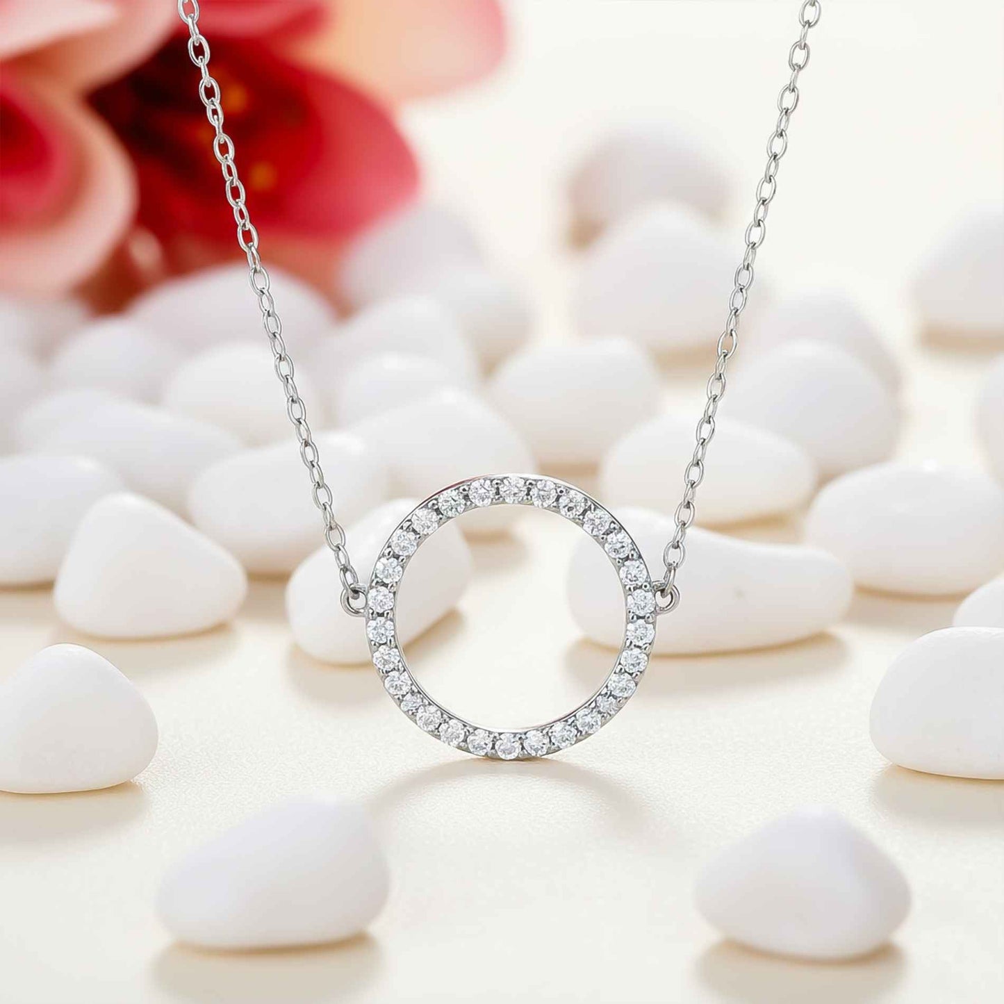 Silver Circle Minimalist Necklace