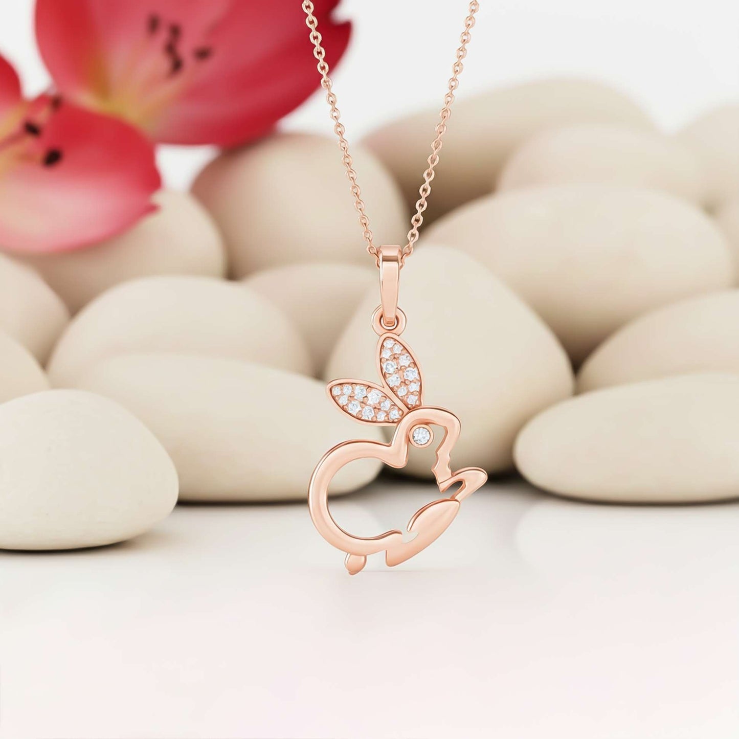 Silver Rabbit Animal Pendant Gold Vermeil (2.5 Micron) - product view