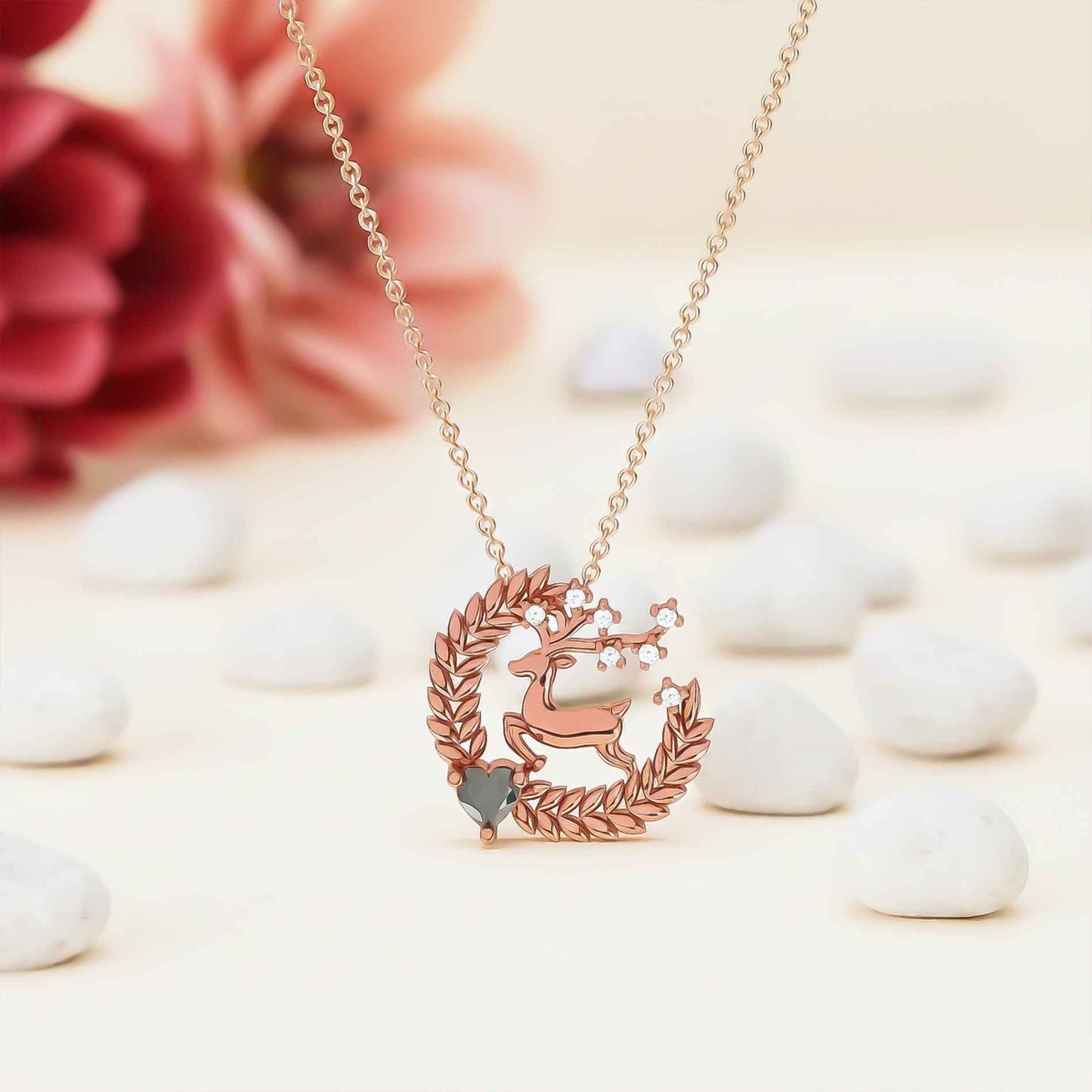 Sterling Silver Deer Style Pendant