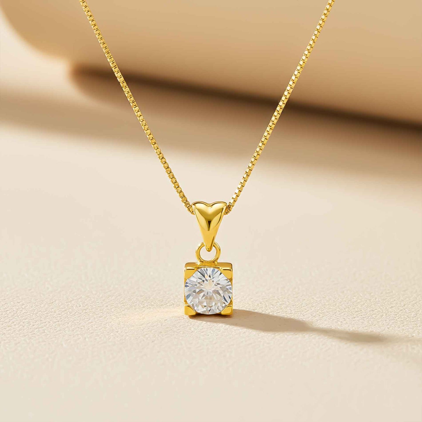 Silver Classy Solitaire Pendant