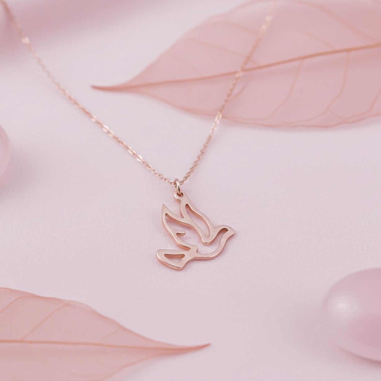 Sterling Silver Flying Dove Pendant Gold Vermeil (2.5 Micron) - alternate view