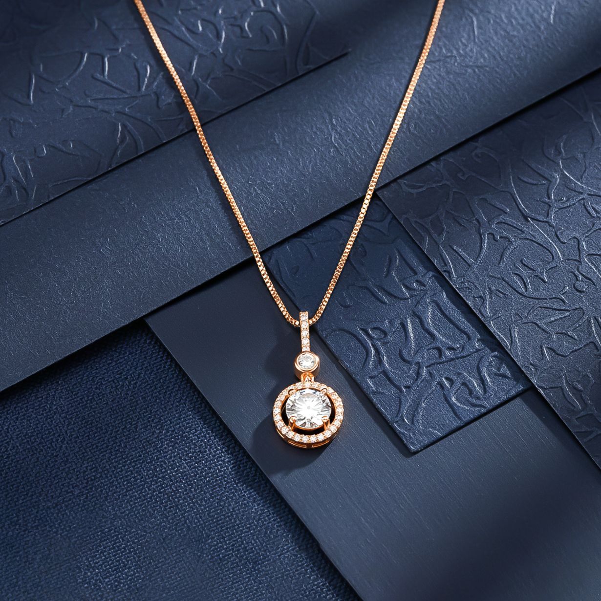 Silver Drizzle Halo Pendant Gold Vermeil (2.5 Micron) - product view
