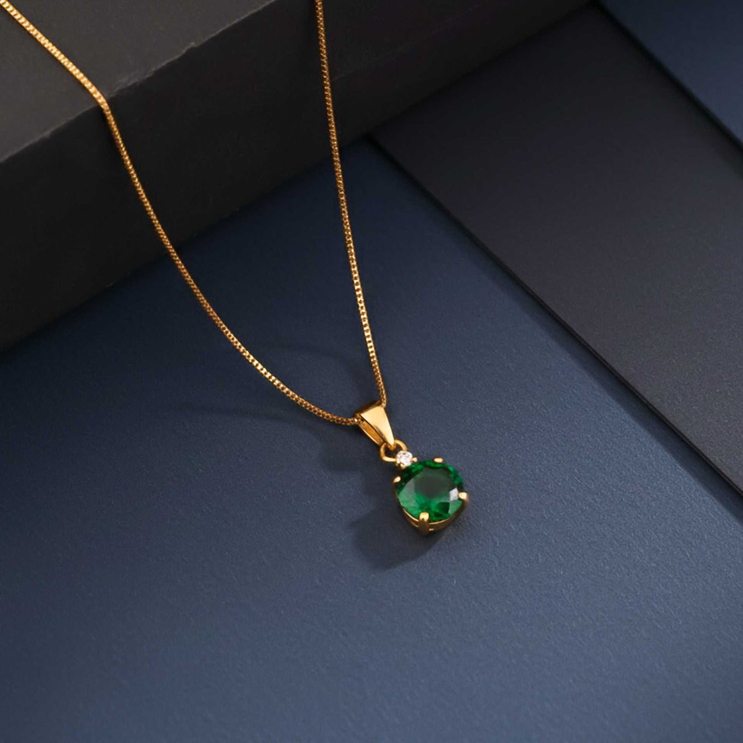 Silver Royal Green Classy Pendant Gold Vermeil (2.5 Micron)