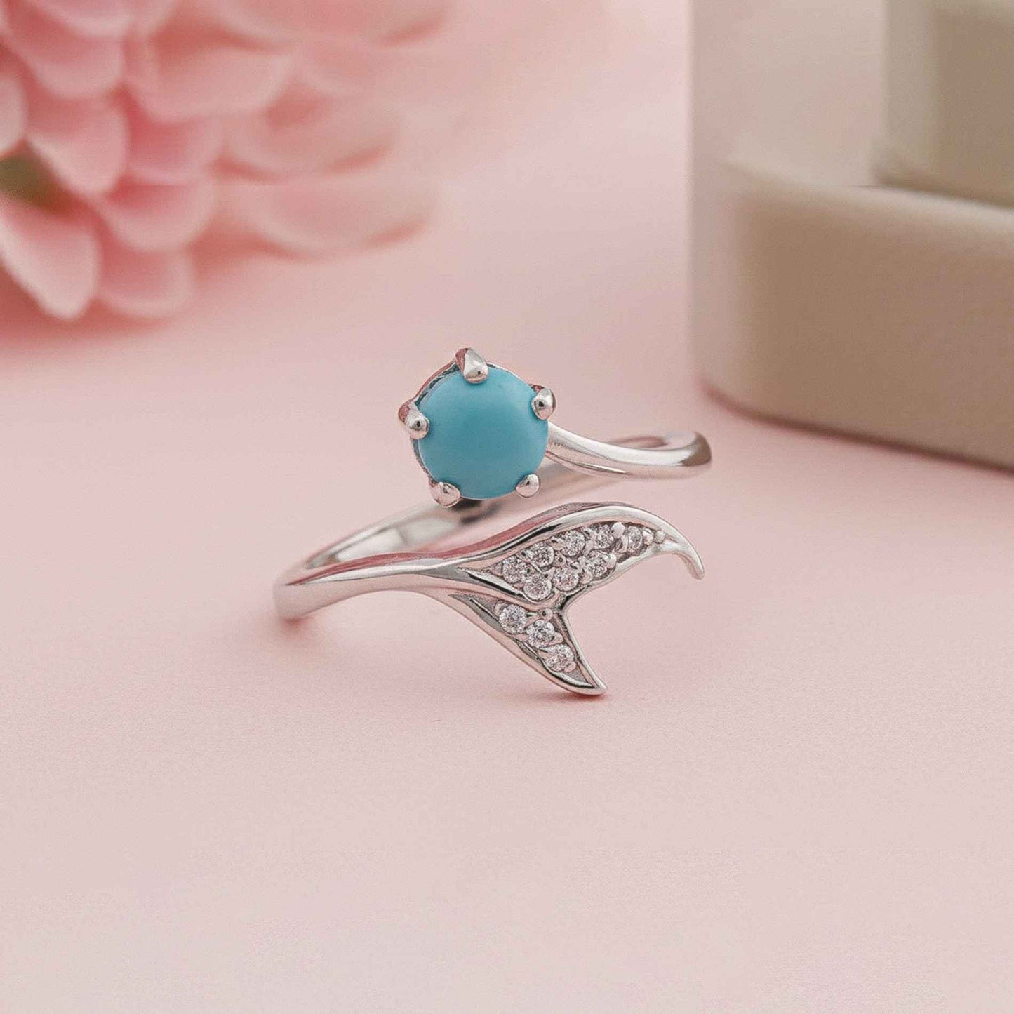 Silver Opal Mermaid Ring Gold Vermeil (2.5 Micron)