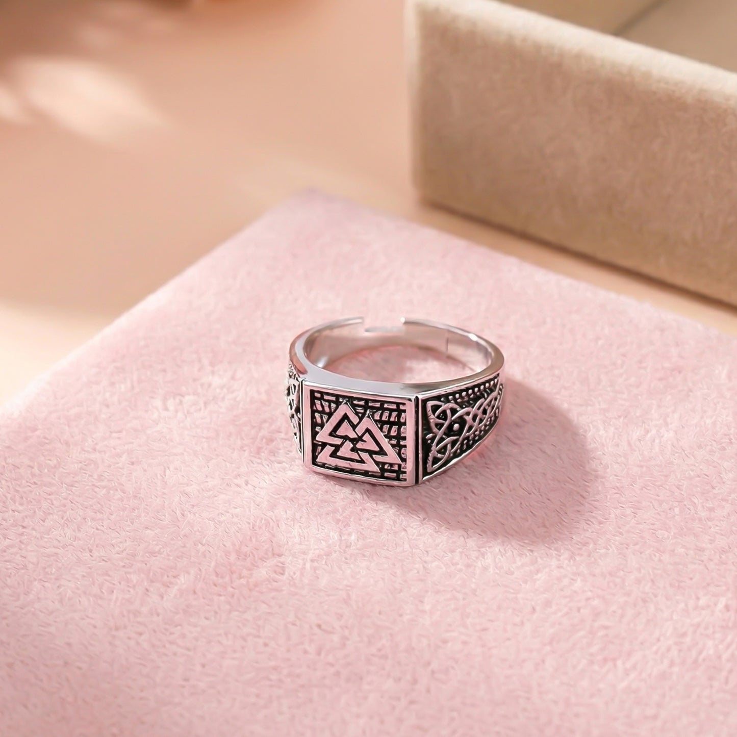 Silver Illuminate Enamel Ring For Him Gold Vermeil (2.5 Micron)