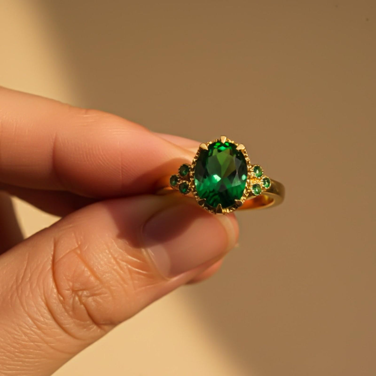 Silver Cluster Ring for Women Gold Vermeil (2.5 Micron) - product view