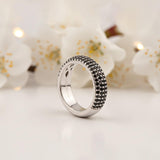 Silver Wide Band Designer Ring