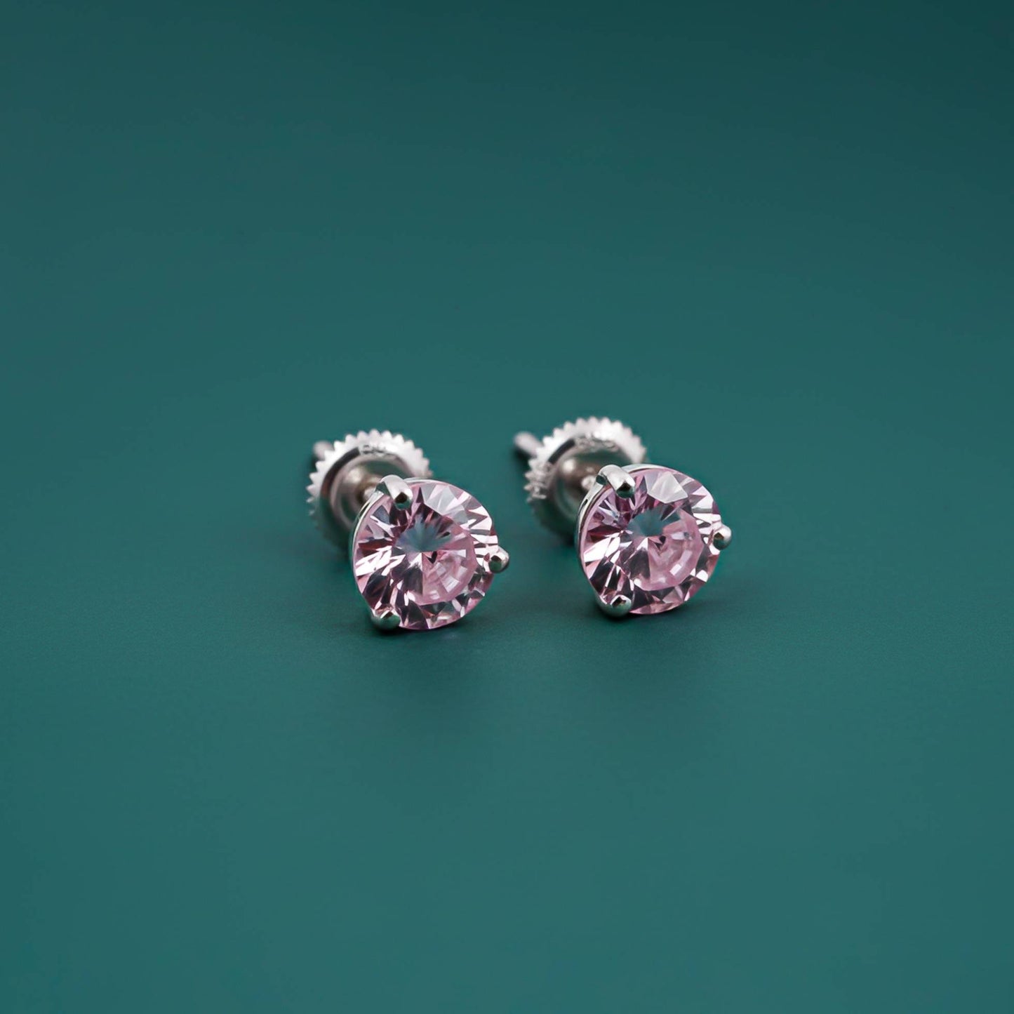 Silver Sapphire Circular Studs Earring Gold Vermeil (2.5 Micron) - alternate view