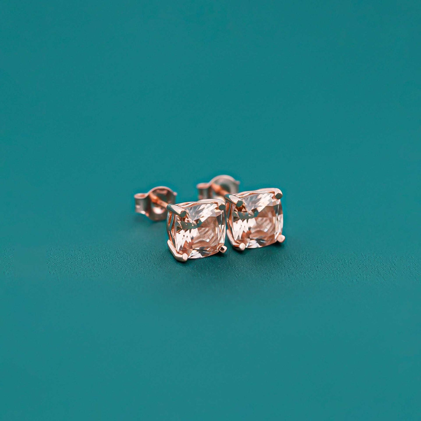 Rose Gold Chocolate Stud Earrings