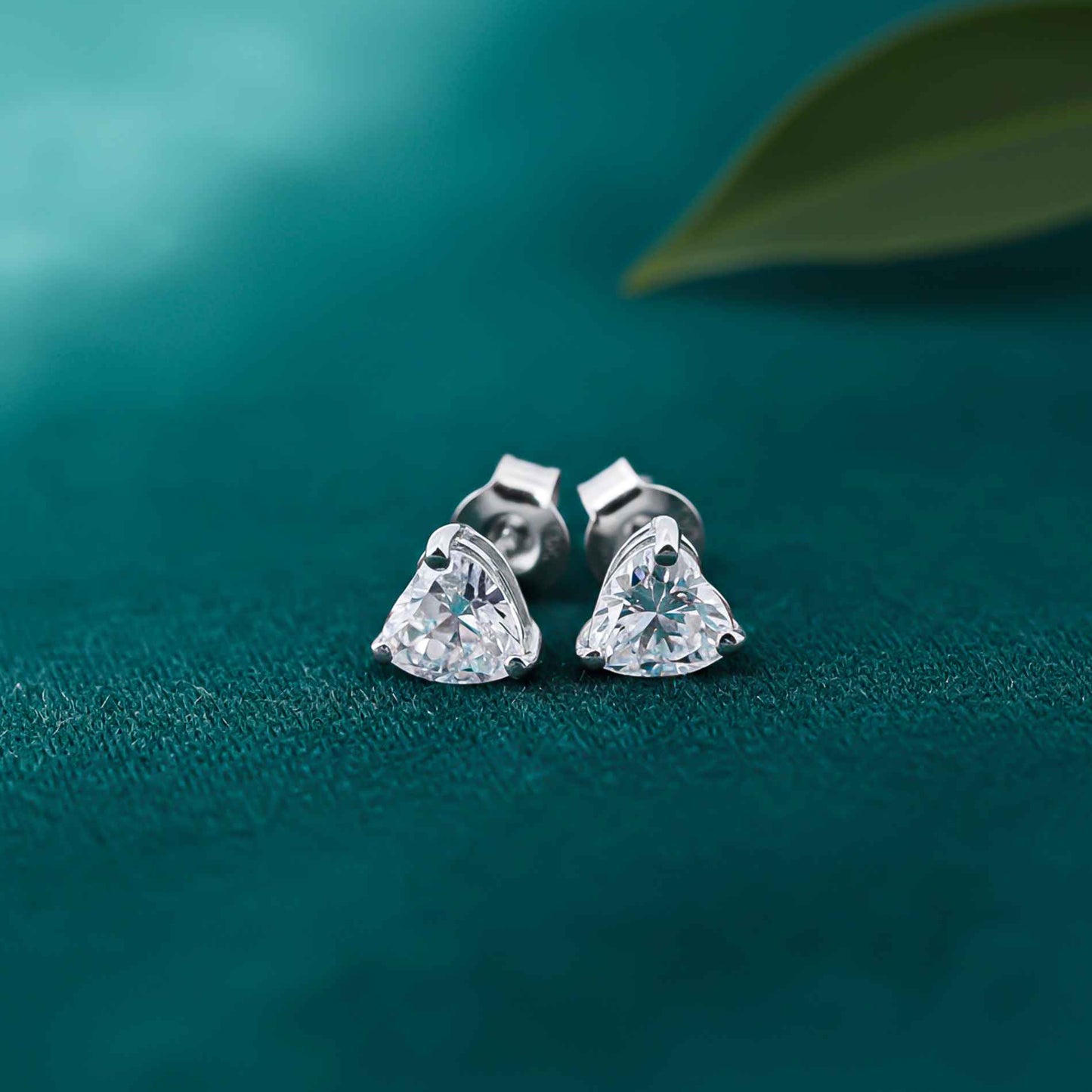 Silver Heart Will Go On Stud Earrings
