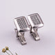 Silver Diamond Studded Bar Cufflinks Gold Vermeil (2.5 Micron)