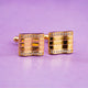 Silver Flag Cufflinks With 14K Gold Plated Gold Vermeil (2.5 Micron)