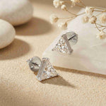 1.3Ct Moissanite Modern Trillion Cut Solitaire Stud Earrings