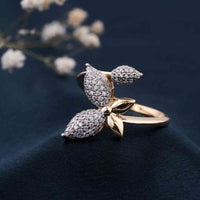 Golden 1Ct Moissanite Bold Butterfly Ring