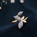 Golden 1Ct Moissanite Bold Butterfly Ring