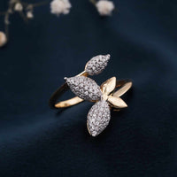 Golden 1Ct Moissanite Bold Butterfly Ring