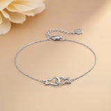 Valentine Kissing Fish Anklet In 925 Sterling Silver With 14K Gold Plated Gold Vermeil (2.5 Micron)