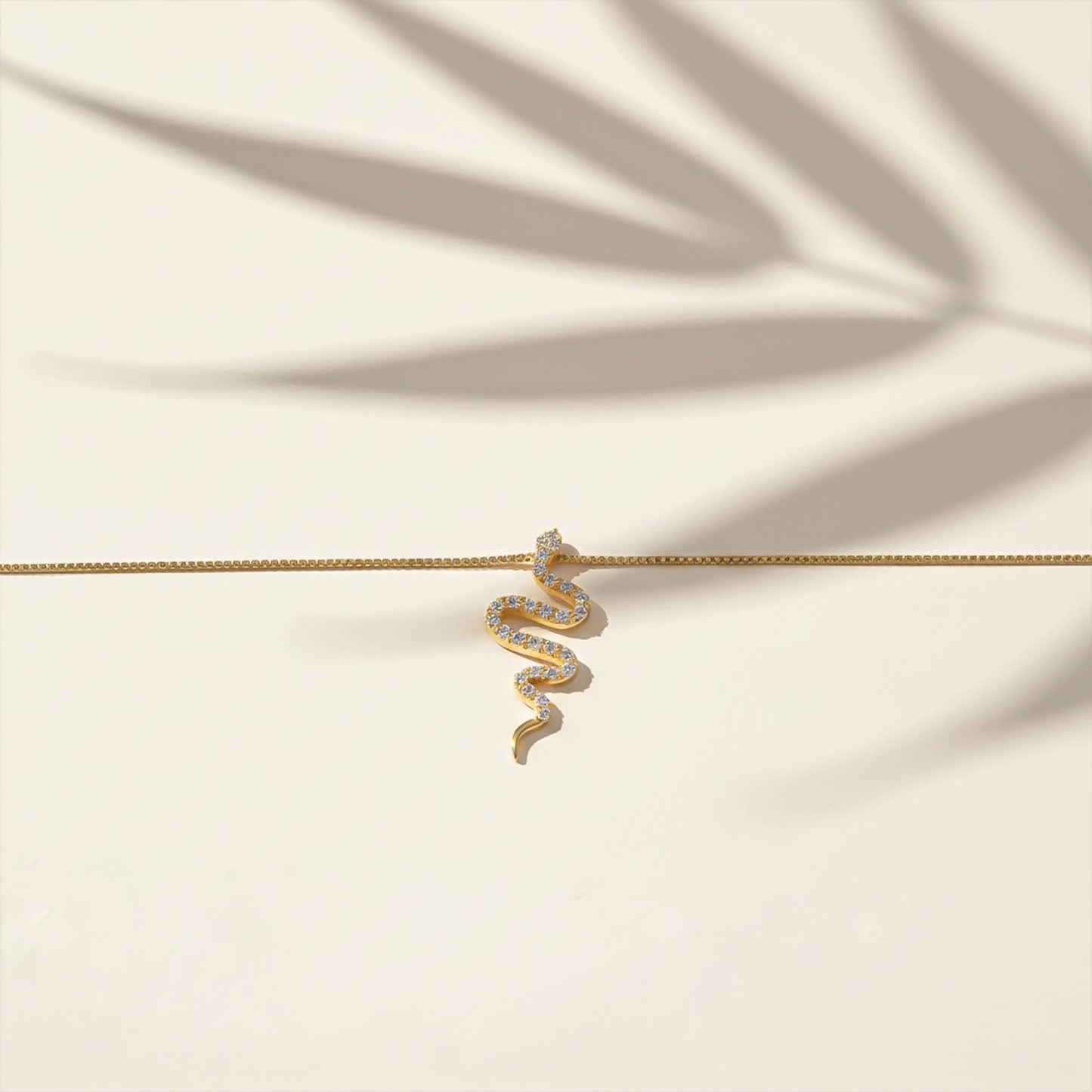 Mini Snake Diamond Anklet 925 Sterling Silver With 14K Gold Plated