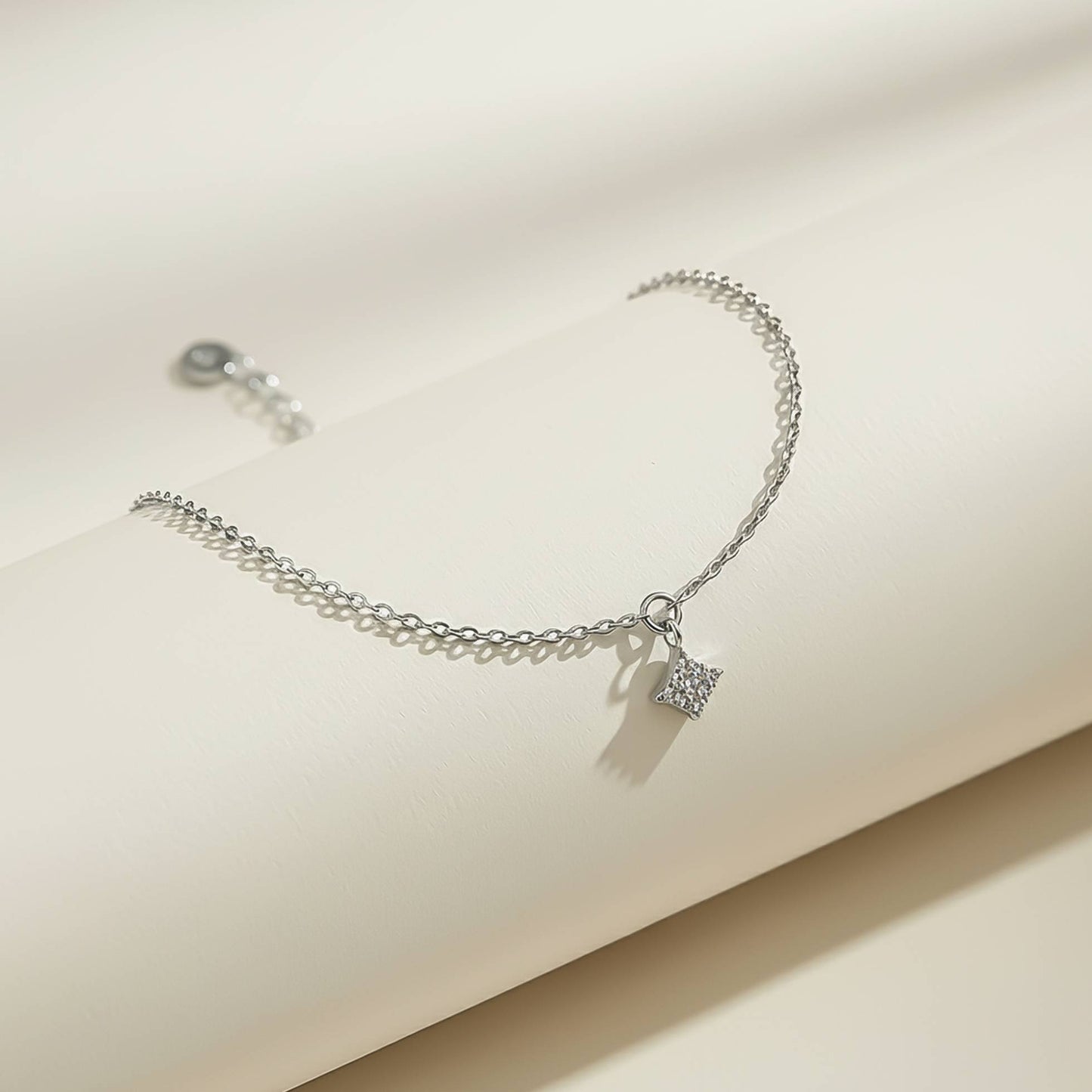 Sterling Silver Dusk Till Dawn Anklet For Women With 14K Gold Plated