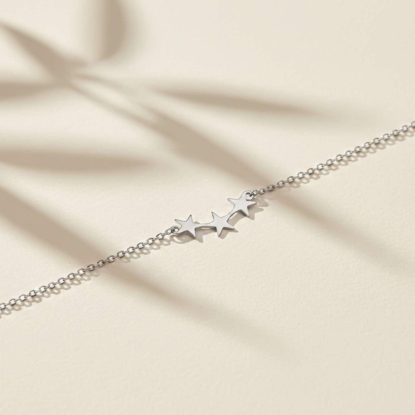 Sterling Silver Delicate Stars 14K Gold Plated Anklets For Girls