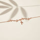 Silver Diamond Tree Branches Anklet With 14K Rose Gold Vermeil (2.5 Micron)