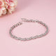 Silver Cluster Diamond Studded Bracelet Gold Vermeil (2.5 Micron)