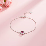 Silver Covered Heart Bracelet Gold Vermeil (2.5 Micron)
