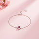 Silver Covered Heart Bracelet Gold Vermeil (2.5 Micron)