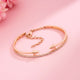 Rose Gold Double Arrow Adjustable Bangle Gold Vermeil (2.5 Micron)