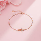 Rose Gold Leaves Layered Bracelet Gold Vermeil (2.5 Micron)