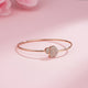 Rose Gold Vermiel Fiji Pave Diamond Bangle Gold Vermeil (2.5 Micron)