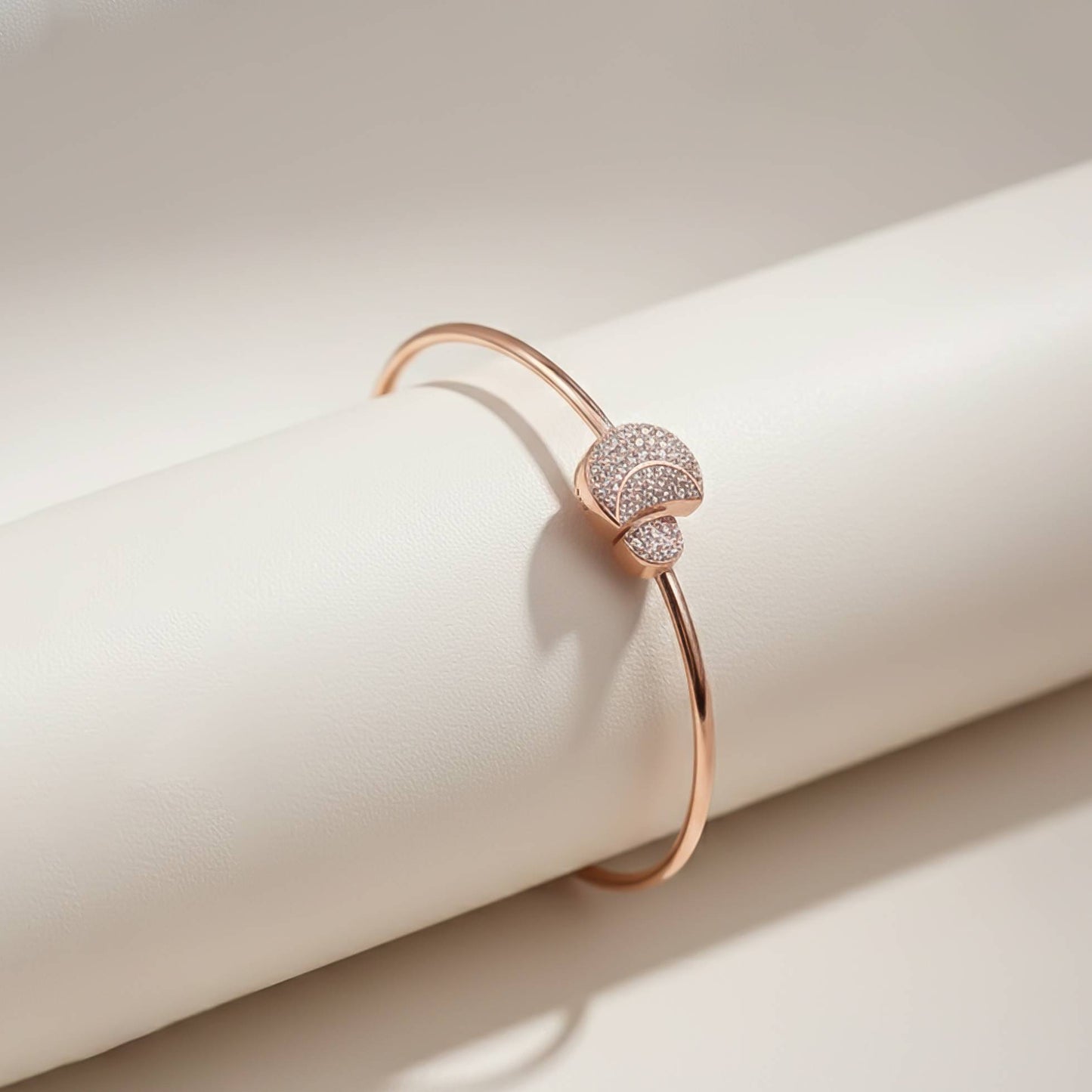 Rose Gold Vermiel Fiji Pave Diamond Bangle