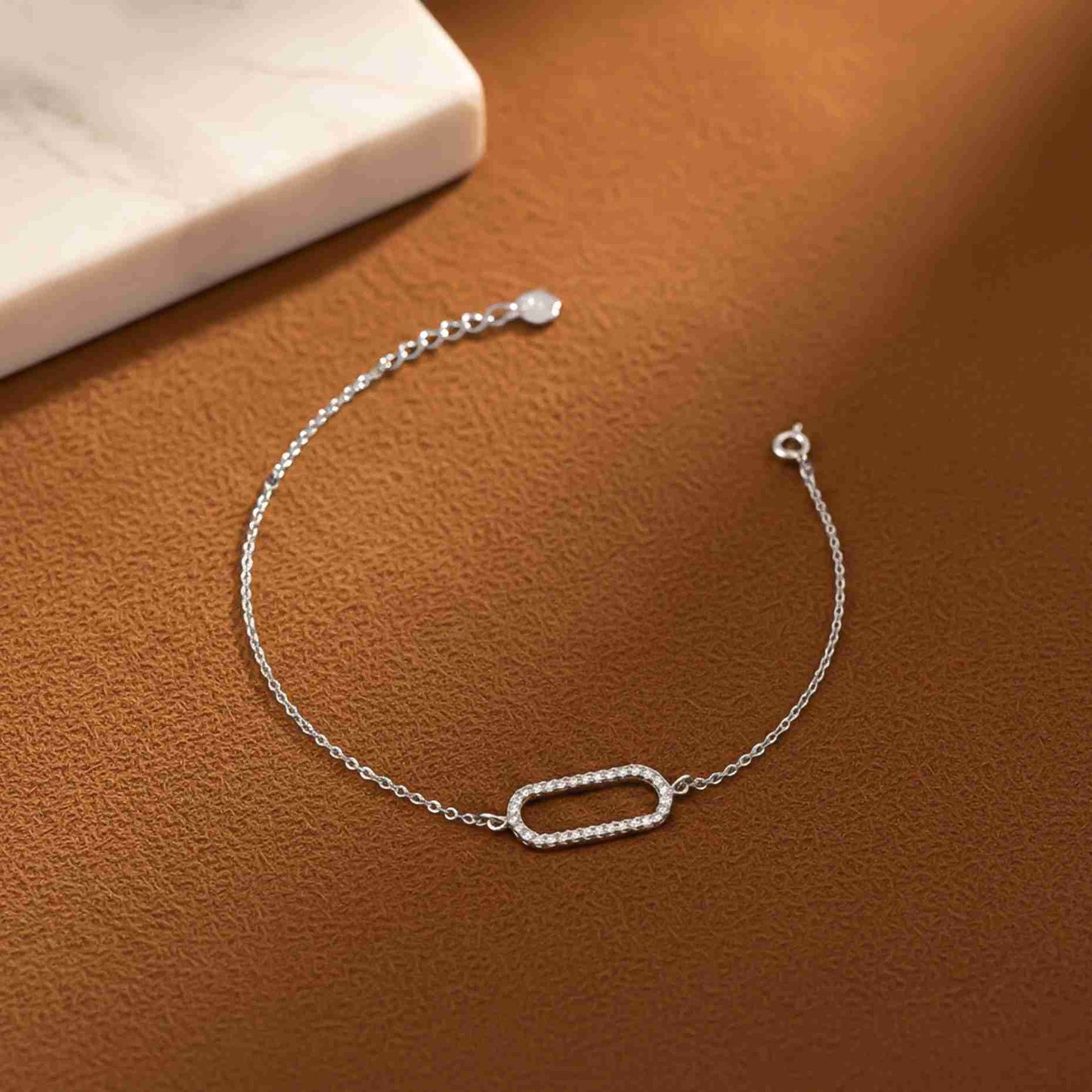 Silver Paperclip Bracelet For Her